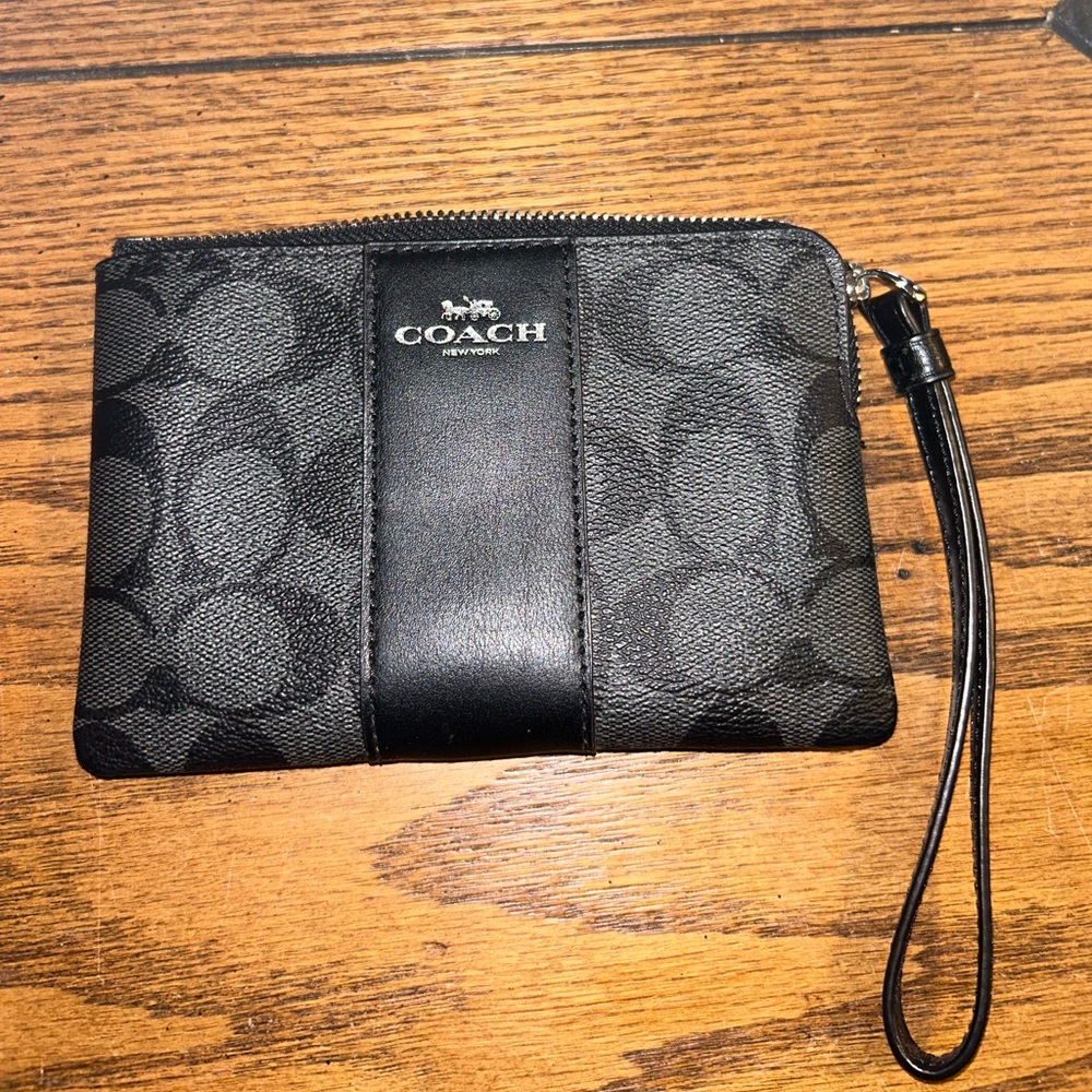Coach Black Wristlet